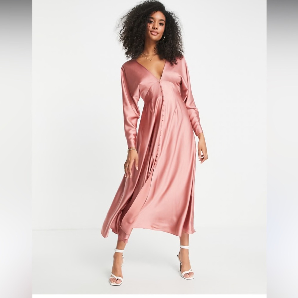 ASOS Pink Long Sleeve Dress